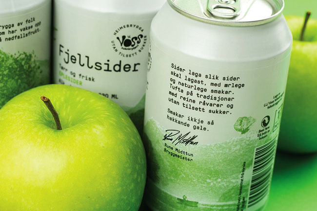 Voss Fjellsider天然苹果酒包装礼盒设计制作加工定制生产厂家