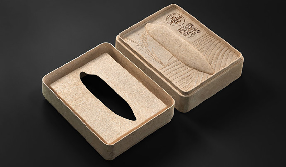 三生稻#外包装稍后可以用作纸巾盒。这种出色的包装设计绝对是环保的，其作用超出了普通的大米包装
